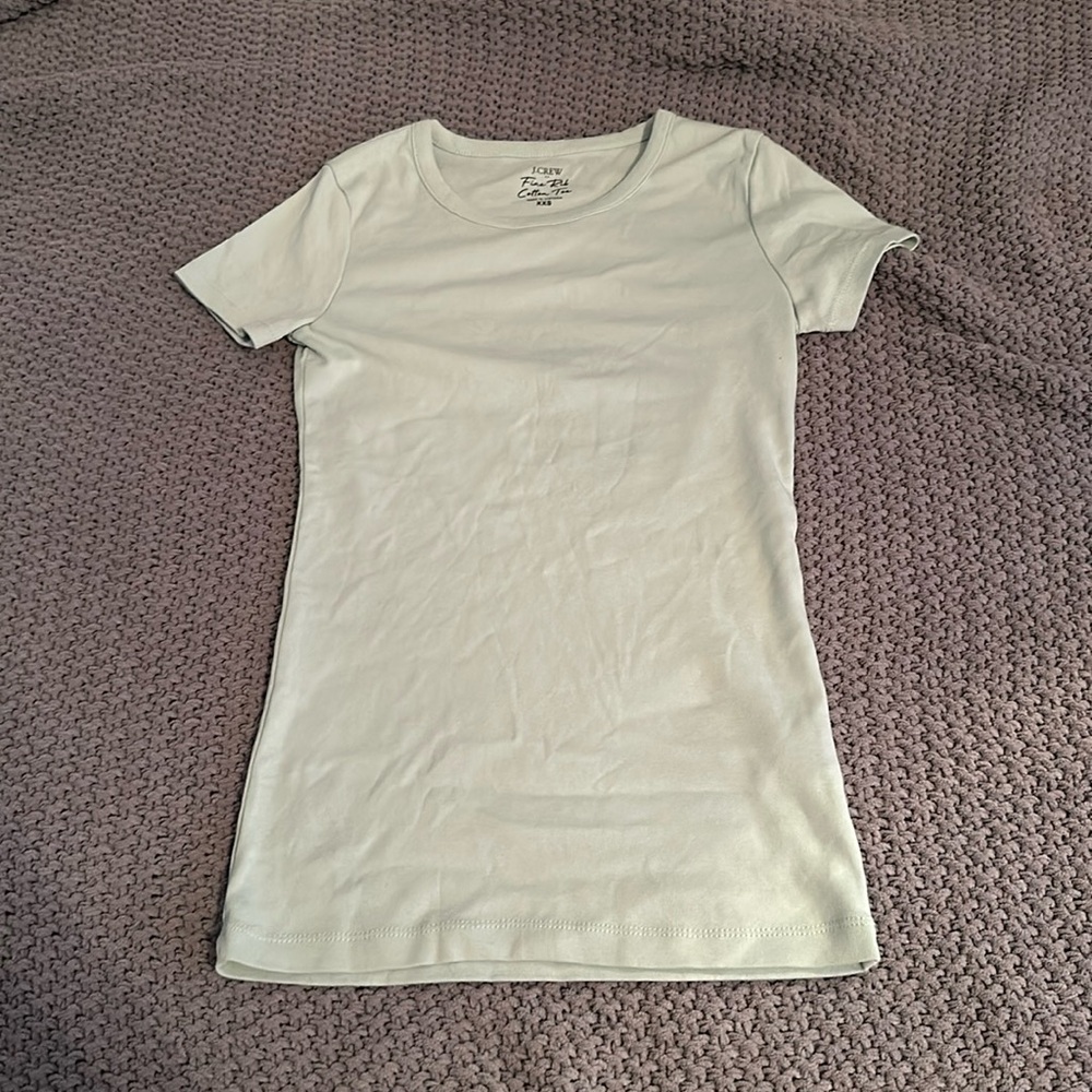 j crew, mint shirt, size xxs